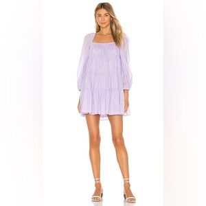 Alice & Olivia Lavender Tiered Rowen Dress